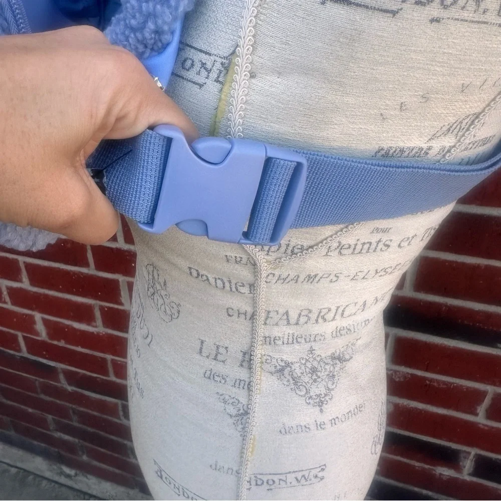 Cozy Blue Sherpa Crossbody Bag